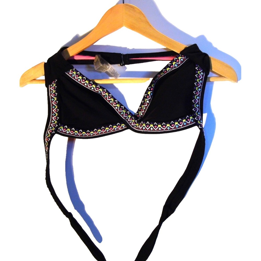 Victoria Secret Triangle Bikini Top Embroidered Womens SZ S AA-CC Beach,Vacation